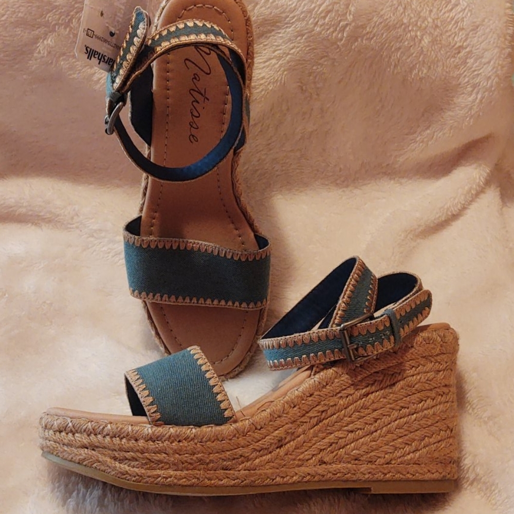 Denim Espadrille Sandals